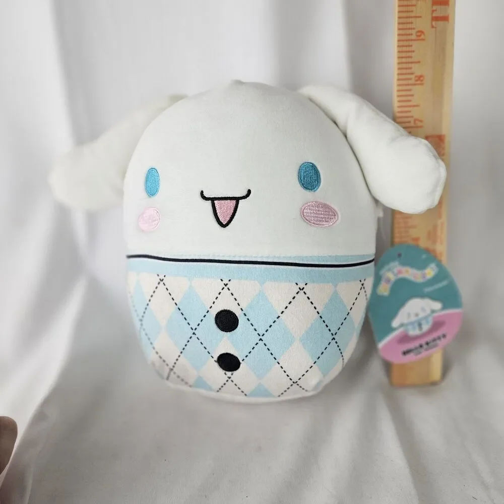 Squishmallows 8 Hello Kitty Cinnamoroll Plaid